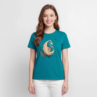 Nautilus Wave – Frauen Premium T-Shirt - Petrol