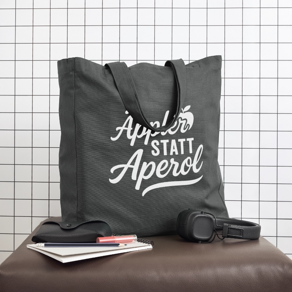 Äppler statt Aperol - Midweight recycelter Stoffbeutel von Stanley/Stella - Anthrazit