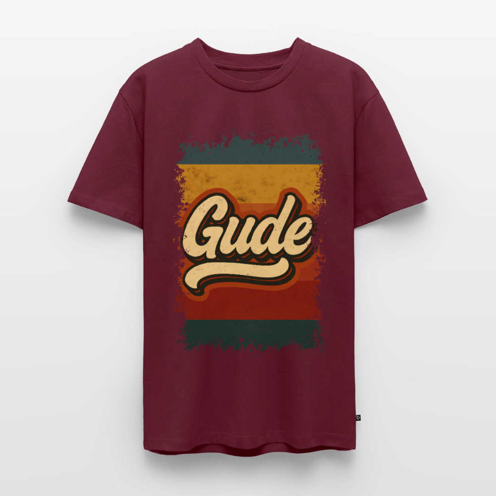 GUDE Shirt - Männer Premium T-Shirt - Burgunderrot