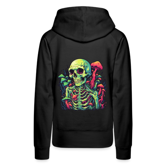 Horror Pilz Skelett - Happy Halloween - Frauen Premium Hoodie - Schwarz