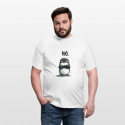 Grumpy Penguin "Nö" - Männer T-Shirt - by Artful Alchemist