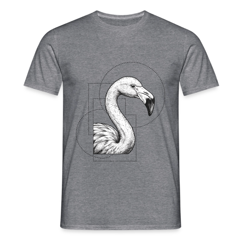 Geometric Grace – Modern Flamingo - Männer T-Shirt - by Artful Alchemist