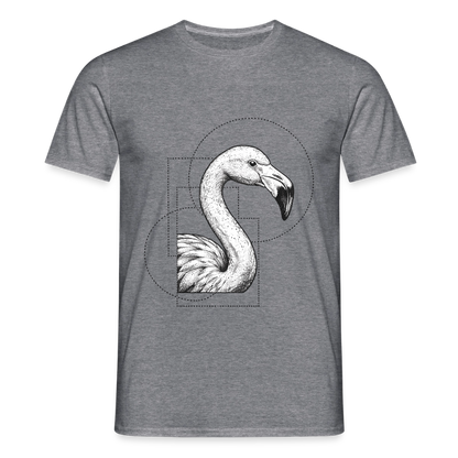 Geometric Grace – Modern Flamingo - Männer T-Shirt - by Artful Alchemist
