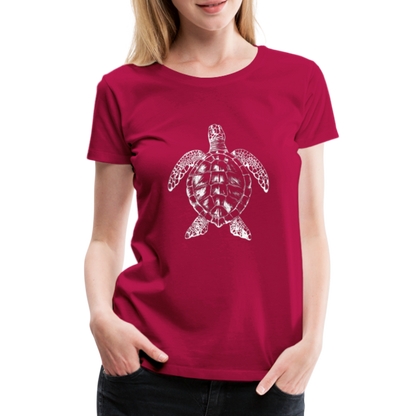 Meeresschildkröte - Monochrom - Frauen Premium T-Shirt - by Artful Alchemist
