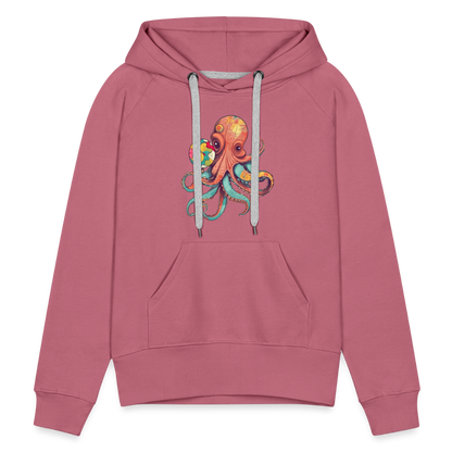 Lustiger Comic Oktopus mit Lollipop - Frauen Premium Hoodie - by Artful Alchemist