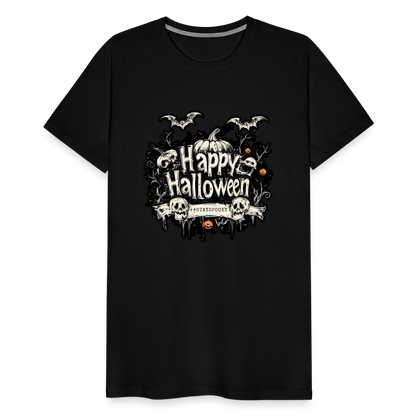 Happy Halloween mit Kürbissen als Schriftzug  #stayspooky - Männer Premium T-Shirt - Schwarz