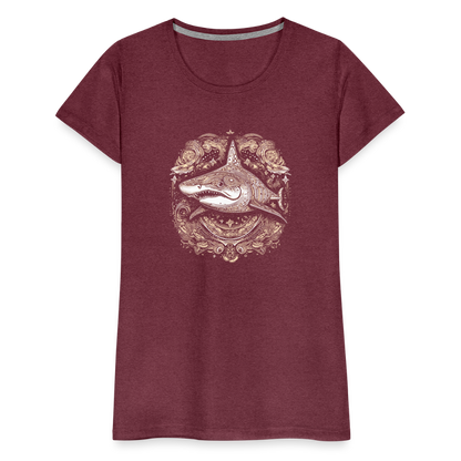 Cooler Hai mit Boho/Tribal Mustern - Frauen Premium T-Shirts - by Artful Alchemist