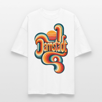 Darmstadt Retro – Oversized Unisex Bio T-Shirt - Weiß