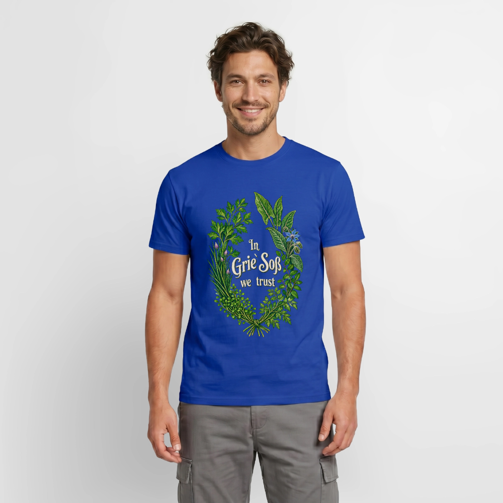 In Grie` Soß we trust - Männer T-Shirt - Dunkelblau