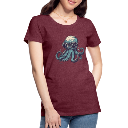 Nerdy Comic Oktopus mit Brille - Frauen Premium T-Shirts - by Artful Alchemist