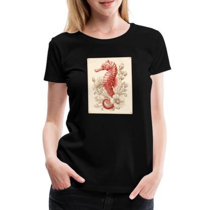 Vintage Seepferdchen - Frauen Premium T-Shirt - by Artful Alchemist