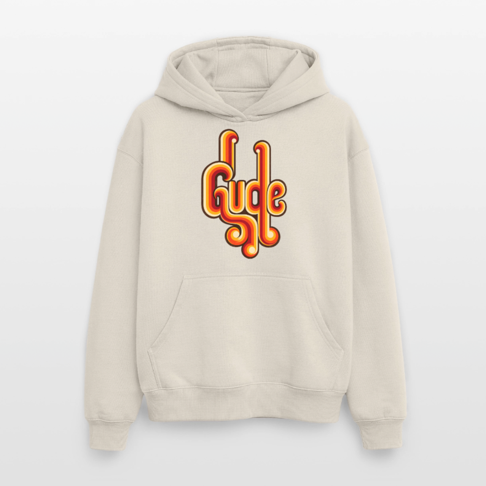 Gude Retro – Oversized Heavyweight Unisex Hoodie - Beige