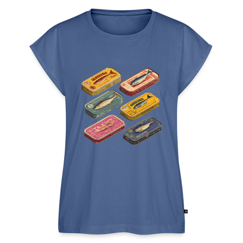 Vintage Sardine Collective - Frauen T-Shirt mit gerollten Ärmeln - by Artful Alchemist