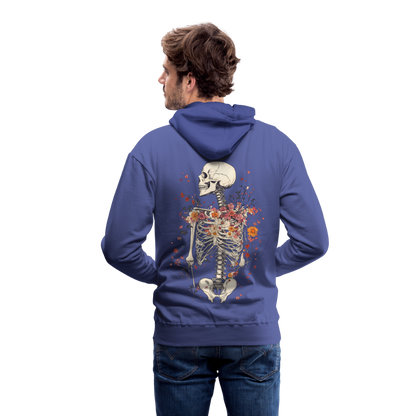 Skelett mit zarten Blumen im Boho Look - Männer Premium Hoodie - by Artful Alchemist