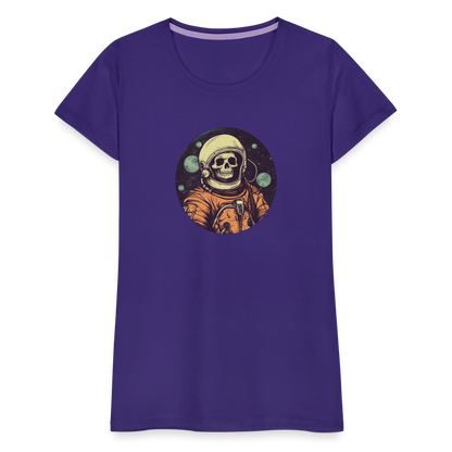 Gruseliges Skelett als Astronaut - Frauen Premium T-Shirt - by Artful Alchemist