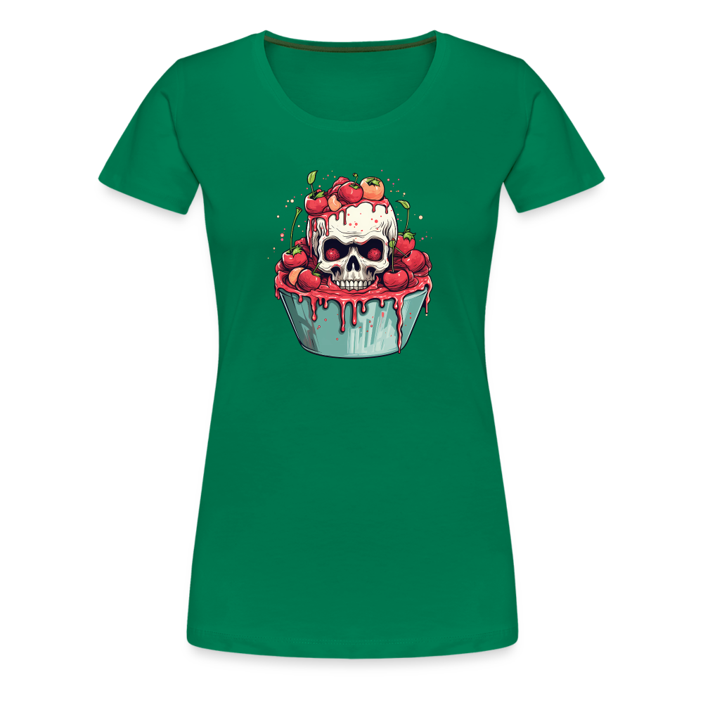 Gruseliges Horror Kirschtörtchen - Happy Halloween - Frauen Premium T-Shirt - Kelly Green