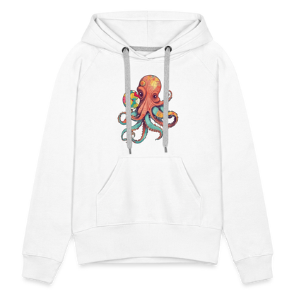 Lustiger Comic Oktopus mit Lollipop - Frauen Premium Hoodie - by Artful Alchemist