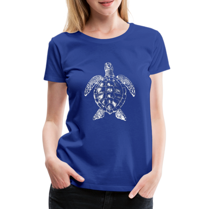Meeresschildkröte - Monochrom - Frauen Premium T-Shirt - by Artful Alchemist