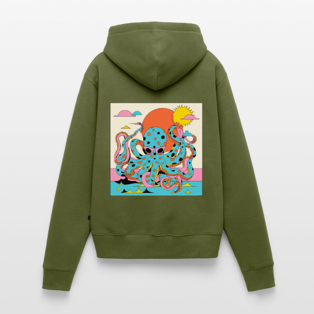 Octopus Summer – Retro Comic - Frauen Premium Bio Hoodie - by Artful Alchemist