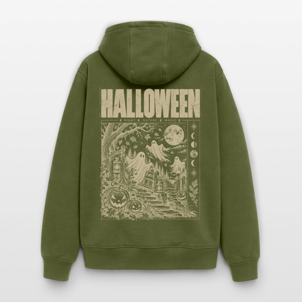 Halloween Night – Oversized Unisex Zip-Hoodie - Khaki
