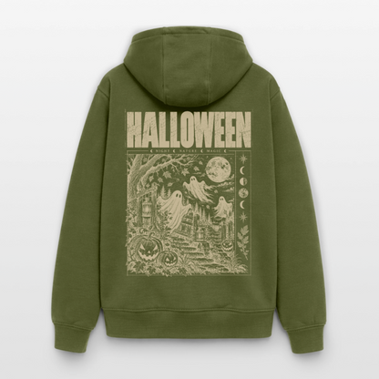 Halloween Night – Oversized Unisex Zip-Hoodie - Khaki
