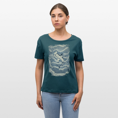 Vintage Hammerhai im japanischen inspirierten Tattoo Stil - Stanley/Stella Relaxed Rundhals Frauen Bio-T-Shirt SERENA - by Artful Alchemist