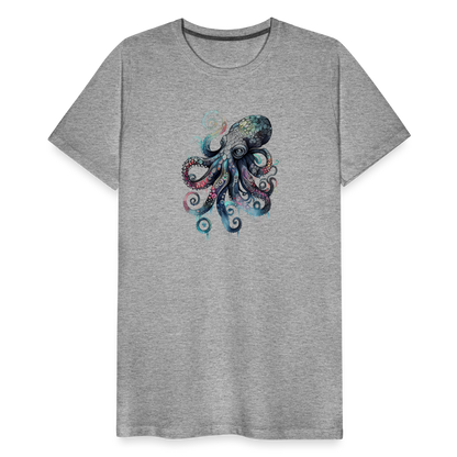 Cooler Wasserfarben Aquarell Oktopus - Männer Premium T-Shirt - by Artful Alchemist