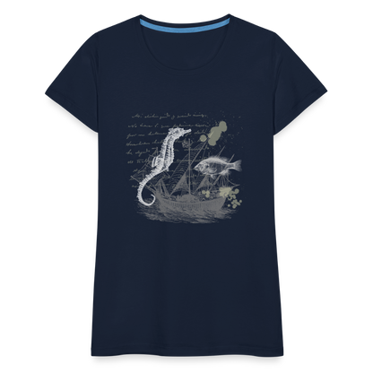 Vintage Steampunk Seepferdchen Motiv - Frauen Premium T-Shirts - by Artful Alchemist