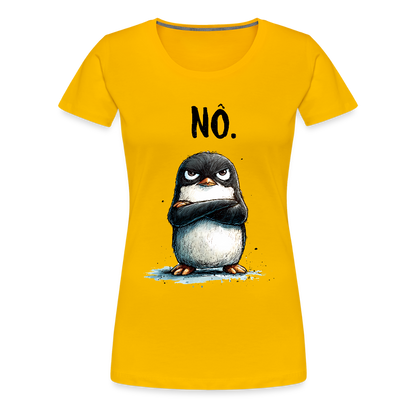 Grumpy Penguin – „NÖ.“ - Frauen Premium T-Shirt - by Artful Alchemist