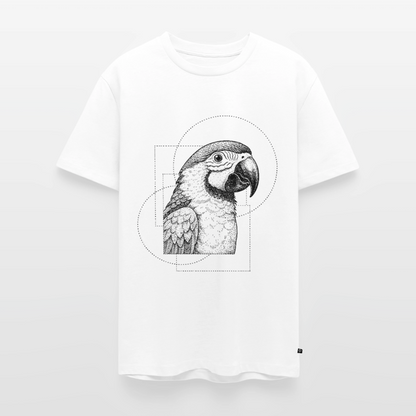Hidden Jungle – Minimalist Parrot Dot-Art - Männer Premium T-Shirt - by Artful Alchemist