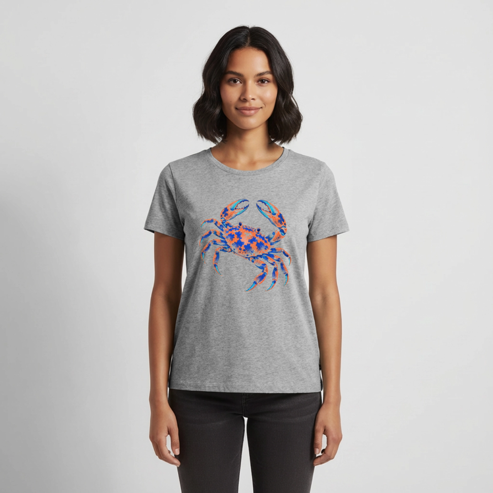 Crab Ink – Frauen Premium T-Shirt - Grau meliert