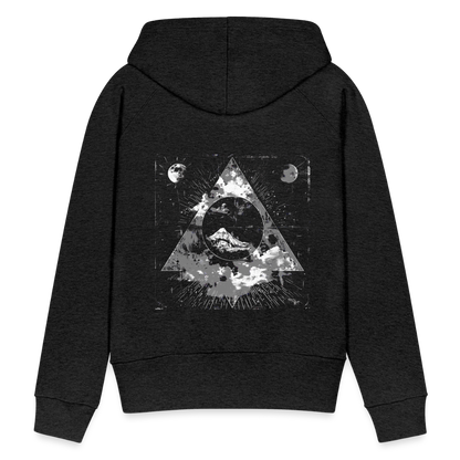 Surreales Motiv mit Mond und Bergen - Frauen Premium Hoodie - by Artful Alchemist
