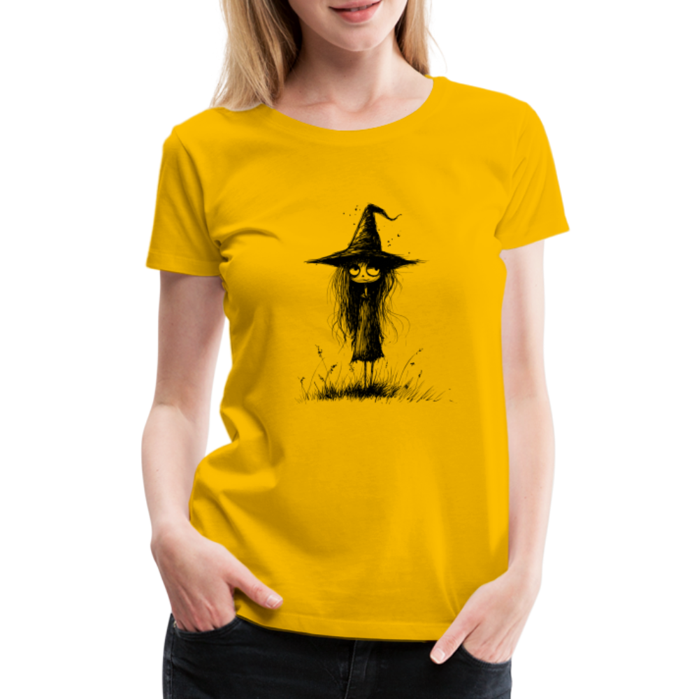 Kleine Hexe - Frauen Premium T-Shirt - Sonnengelb