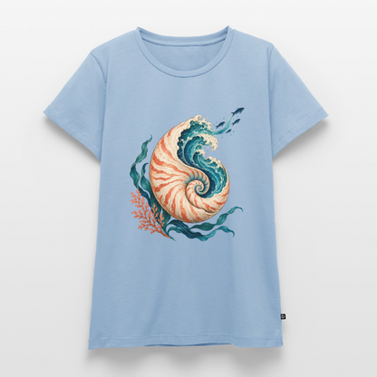 Nautilus Wave – Frauen Premium T-Shirt - Hellblau