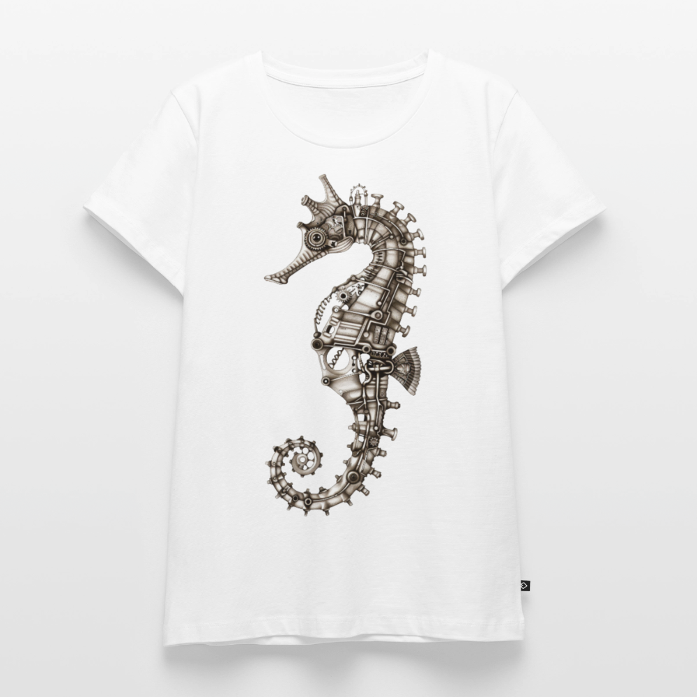 Clockwork Seahorse – Steampunk - Frauen Premium Bio T-Shirt - by Artful Alchemist