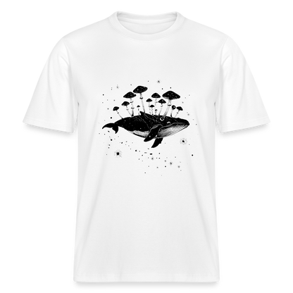 Surrealer Wal mit Pilzen im Weltraum mit Sternen - Stanley/Stella Relaxed Fit Unisex Bio-T-Shirt Sparker - by Artful Alchemist