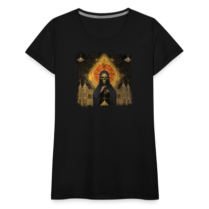 Düsteres Horror Gemälde Skelett mit Umhang - Frauen Premium T-Shirt - by Artful Alchemist