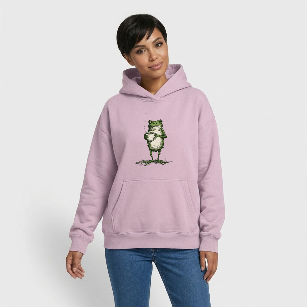 Coffee Frog – Oversized Heavyweight Unisex Hoodie - Altrosa