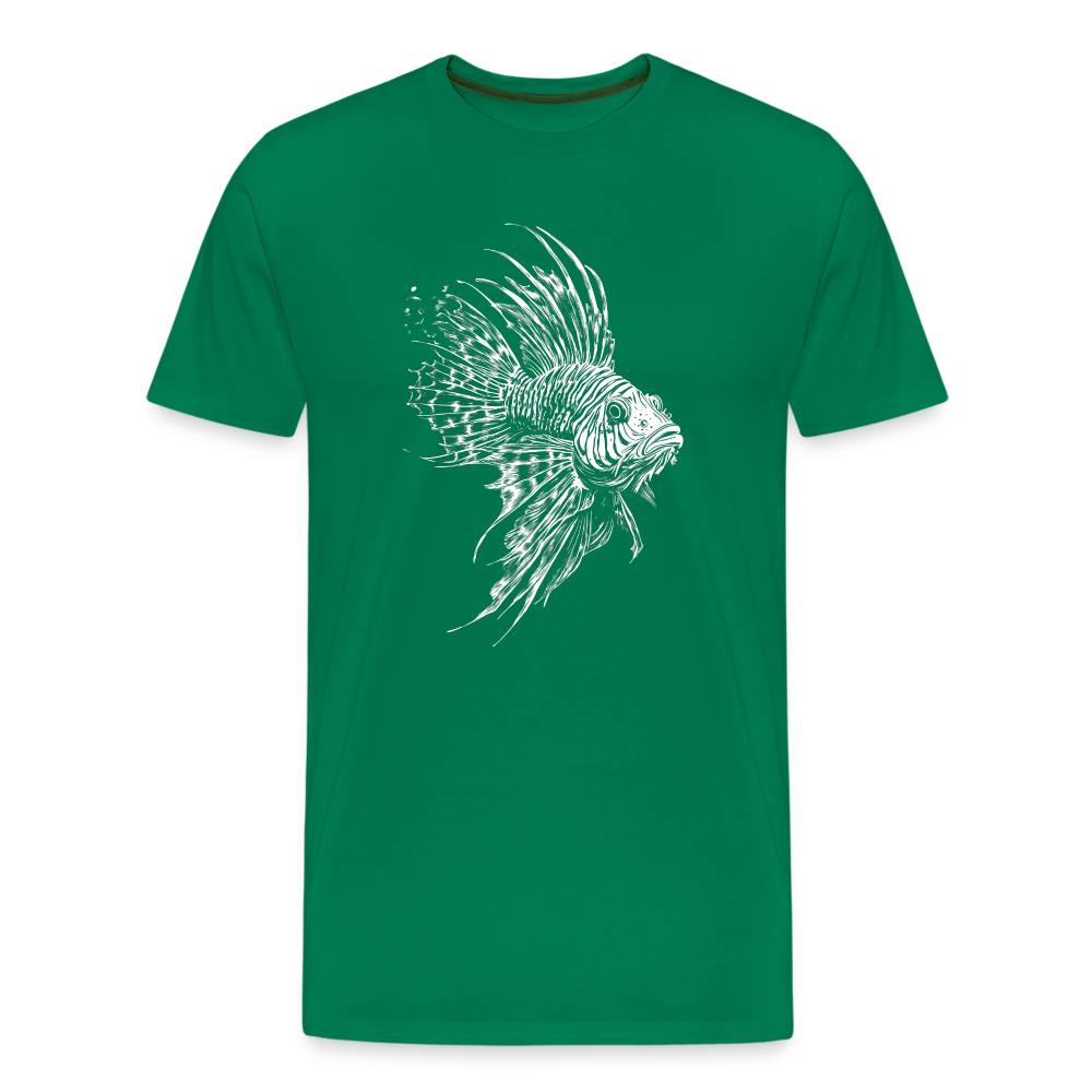 Rotfeuerfisch - Monochrom - Männer Premium T-Shirt - Kelly Green