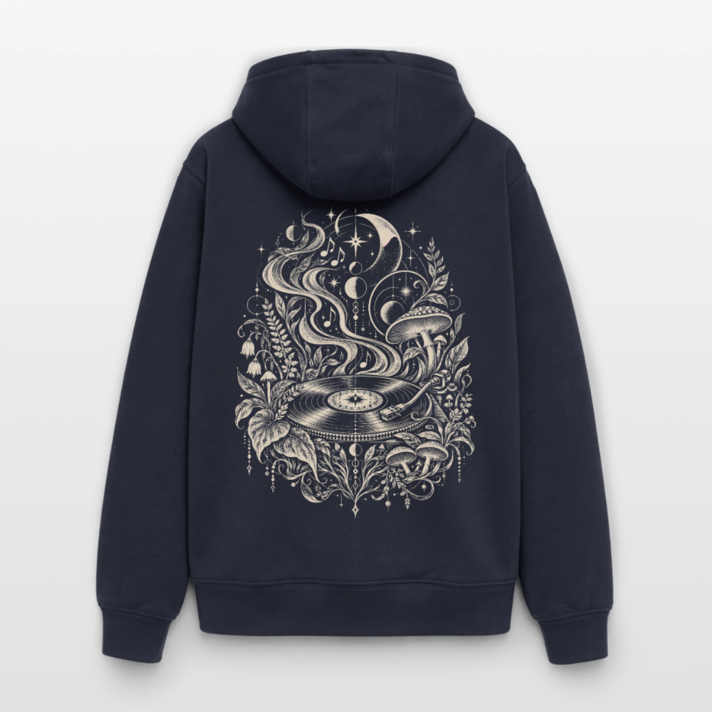 Moonlight Vinyl – Oversized Heavyweight Unisex Hoodie - Navy