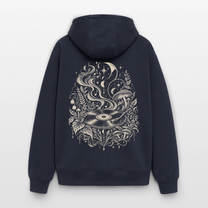 Moonlight Vinyl – Oversized Heavyweight Unisex Hoodie - Navy