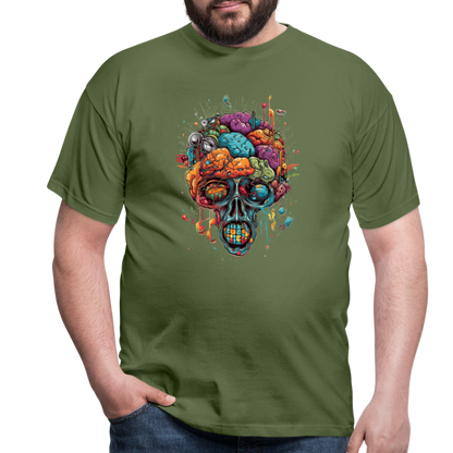 Surrealistischer, psychedelischer Totenkopf - Männer T-Shirt - by Artful Alchemist