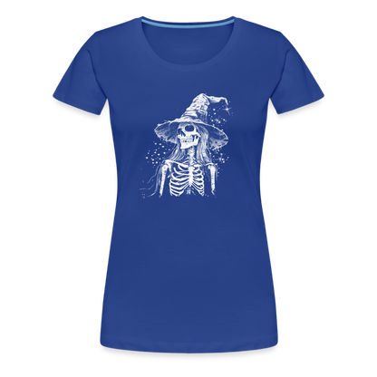 Düstere Skelett Hexe mit Hexenhut - Frauen Premium T-Shirt - by Artful Alchemist