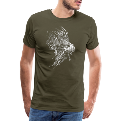 Rotfeuerfisch - Monochrom - Männer Premium T-Shirt - by Artful Alchemist