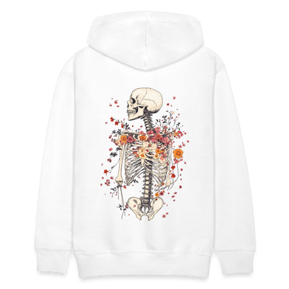 Skelett mit zarten Blumen im Boho Look - Männer Premium Hoodie - by Artful Alchemist