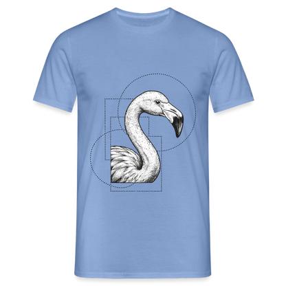 Geometric Grace – Modern Flamingo - Männer T-Shirt - by Artful Alchemist