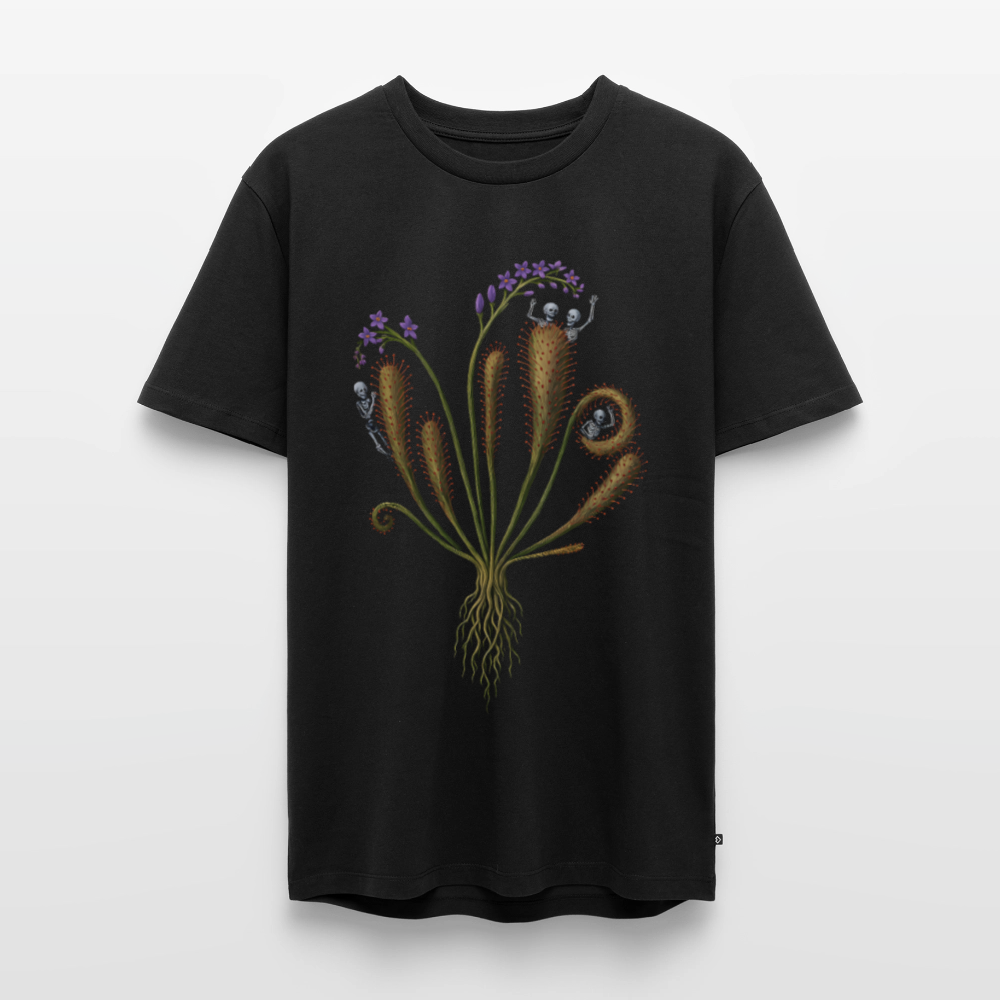 Flora Mortis - Sonnentau Pflanze mit Skeletten - Männer Premium T-Shirt - Schwarz
