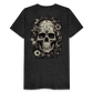 Boho Totenkopf mit Tattoos und Blumen - Männer Premium T-Shirt - Anthrazit