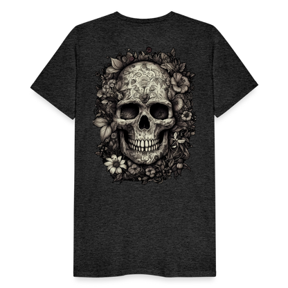Boho Totenkopf mit Tattoos und Blumen - Männer Premium T-Shirt - by Artful Alchemist