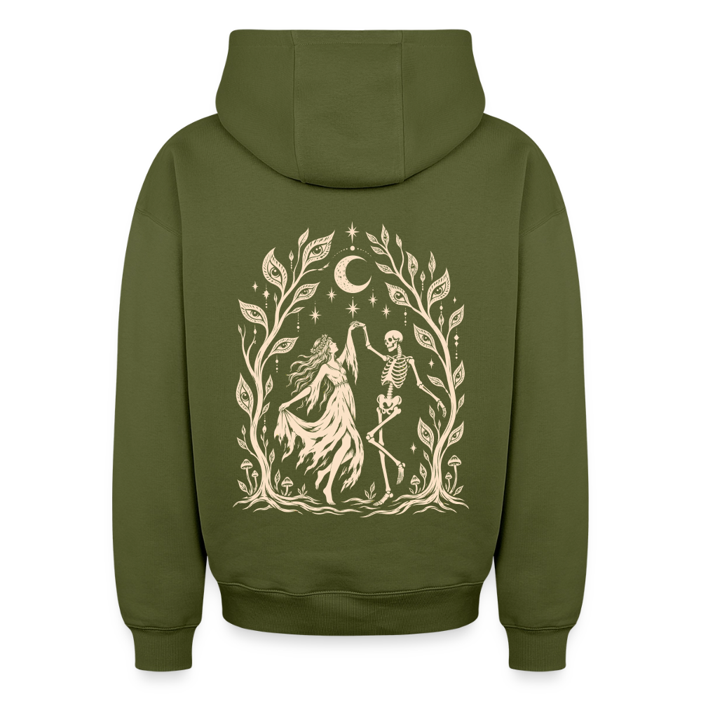 Moonlight Dance – Oversized Heavyweight Unisex Hoodie - Khaki